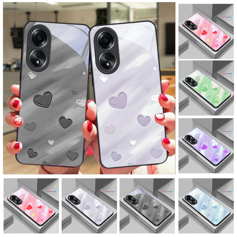 Oppo A78 - Capa de Vidro Minimalista e com