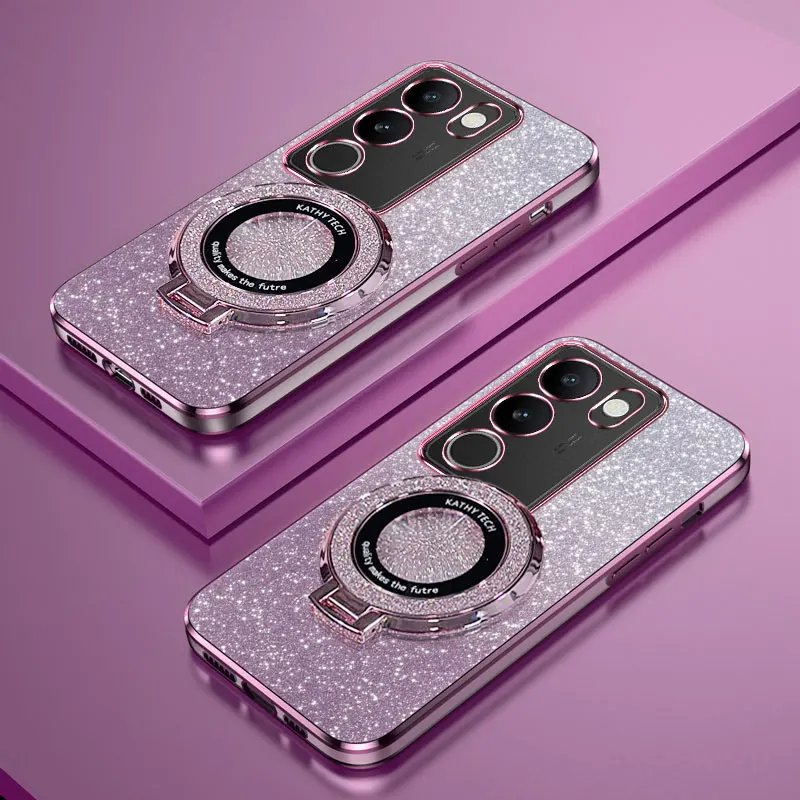 Vivo Y28 - Chapeamento anel magnético titular caso de