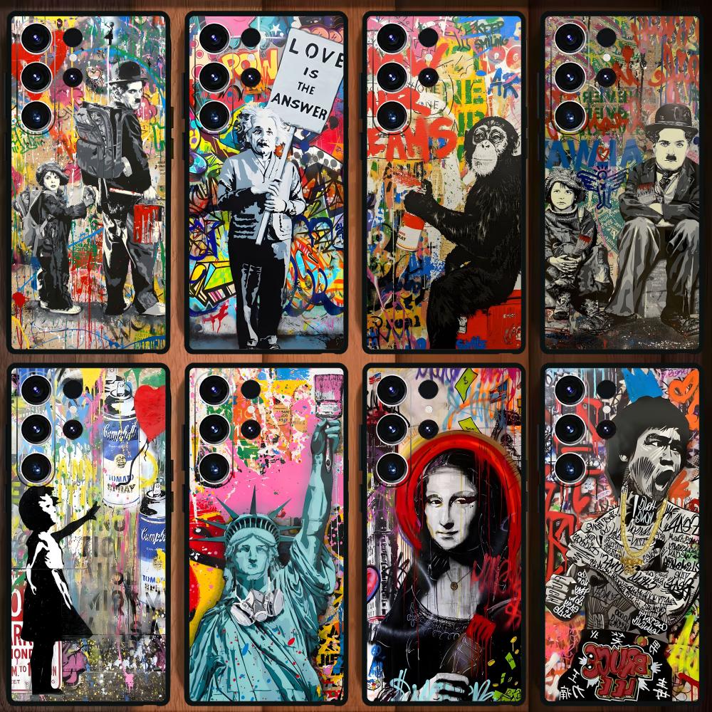Samsung Galaxy S24 - Banksy graffiti arte caso de telefone