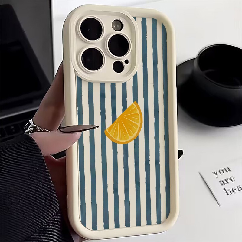 Xiaomi Redmi Note 13 - Listrado limão fatia padrão caso de