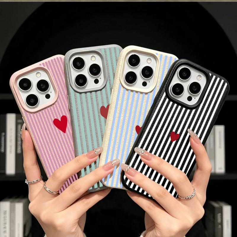 Realme Note 50 - Capa Colorida com Listras e Corações