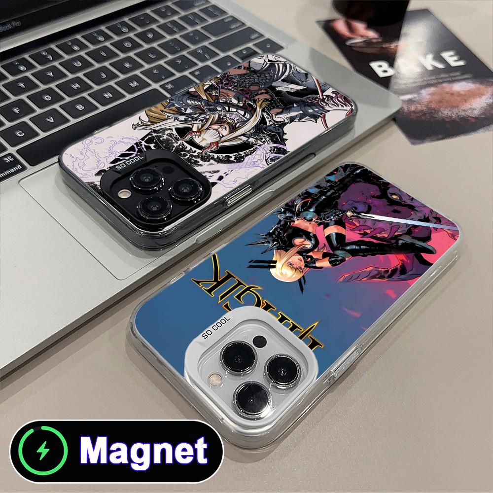 Apple Iphone 15 Pro Max - Capa Magnética Colorida Prata Magik Illyana