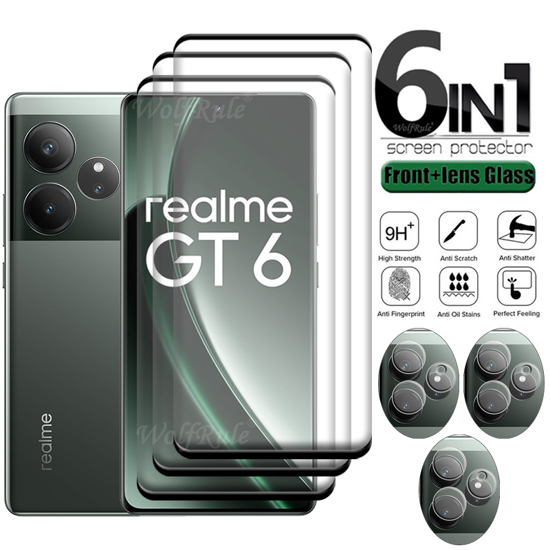 Realme Gt 6 - Protetor de vidro temperado 6 em