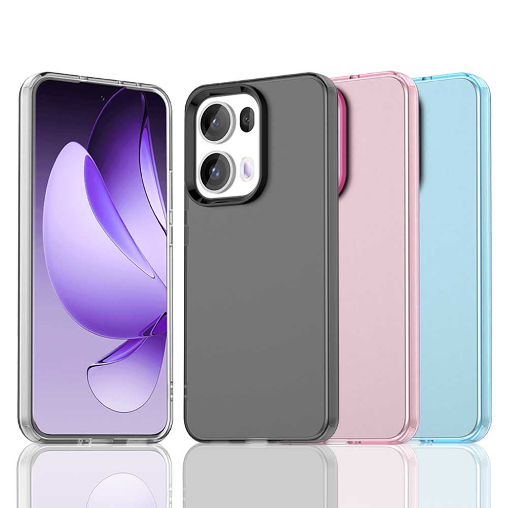 Oppo Reno 12 - Capa Translúcida Fosca em Cores Candy