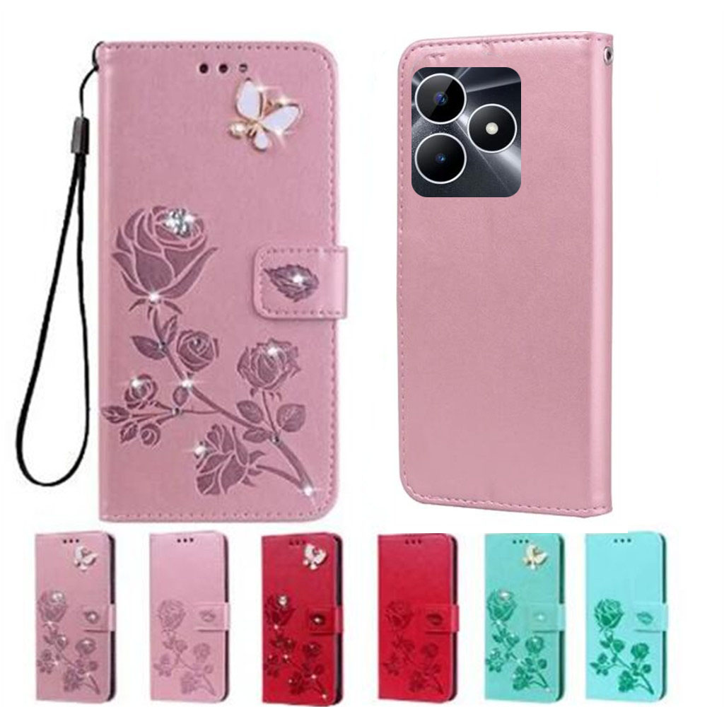 Realme Note 50 - Capa de couro vintage para realme