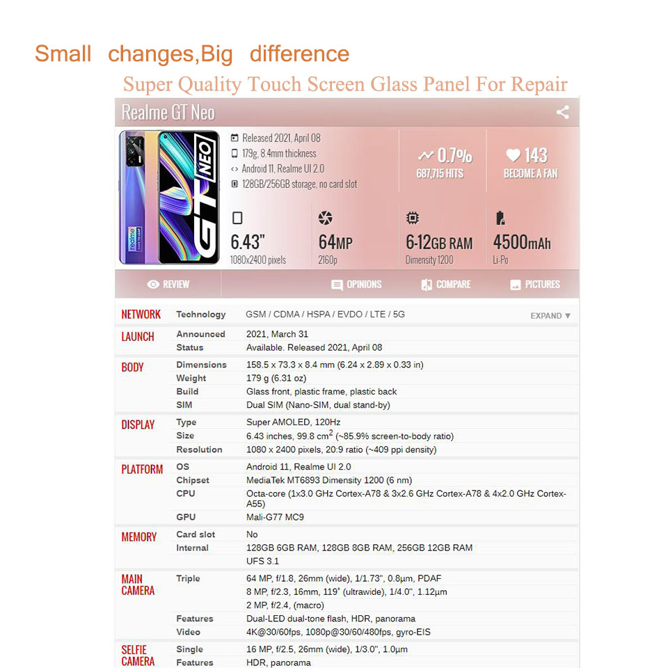 10 Peças/Lote para Realme GT 8 - Realme Gt 6 avaliação e preço
